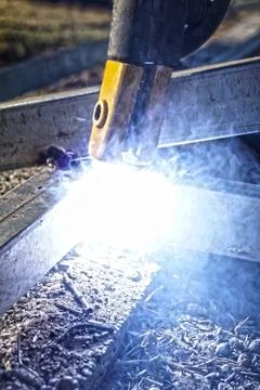 Flare of Electric Welding Stock Photos