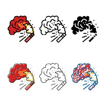 Flare fire color multipack icon vector Stock Illustration