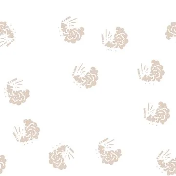 Flare fire glyph seamless pattern Stock Illustration