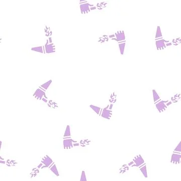 Flare fire glyph vector seamless pattern Stockillustratie