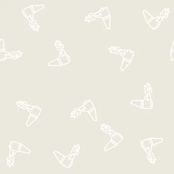 Flare fire line vector seamless pattern Stock Illustration