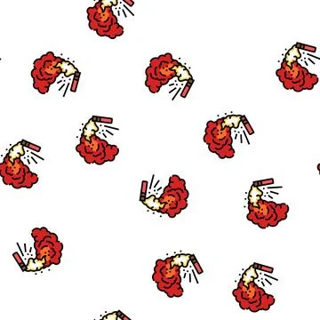 Flare fire vector seamless pattern 스톡 일러스트