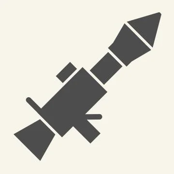 Flare-gun solid icon. Firearm vector illustration isolated on white. Weapon Illustrazione stock