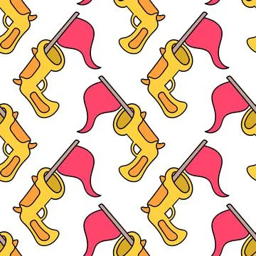 Flare gun surprise seamless pattern textile print. repeat pattern background  Stockillustratie