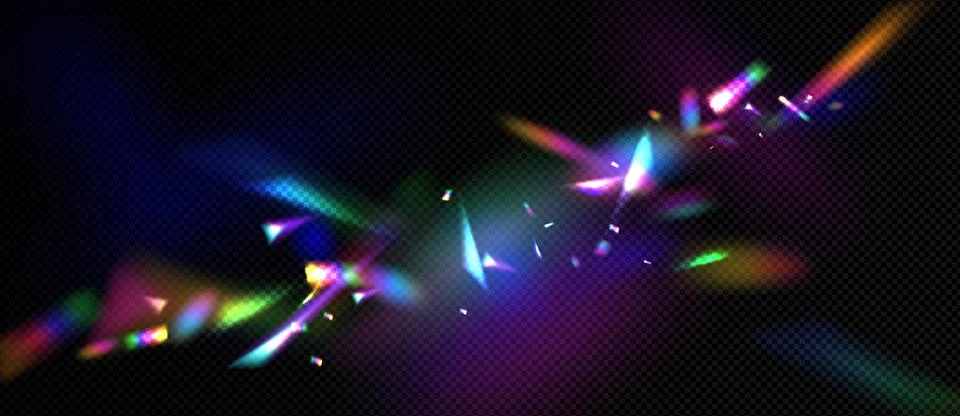 Flare lens prism effect with light refraction Stock Illustration