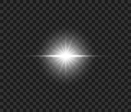 Flare light effects. Glowing star set. Vector optical lens flare light effect Stock Illustration