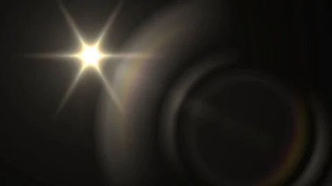 Flare light for video intro isolated on black background Stock Footage 121251591