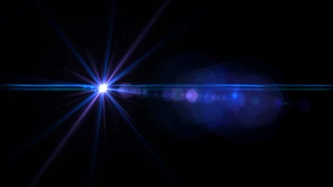 Flare light for video intro isolated on black background Stock Footage 121251601
