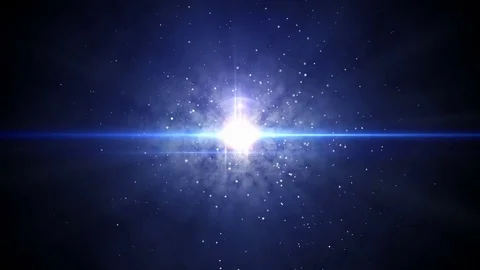 Flare &amp; Lightning In Space Loop 4K UHD 30fps Stock Footage 81278413