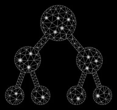 Flare Mesh 2D Binary Tree with Flare Spots 库存插图
