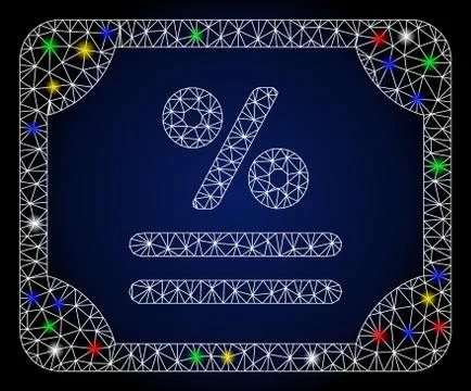 Flare Mesh 2D Bond with Flare Spots Illustrazione stock