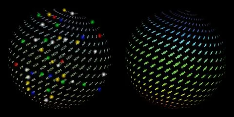 Flare Mesh 2D Candy Abstract Sphere Icon with Light Spots Stockillustratie