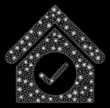 Flare Mesh 2D Check Building with Flare Spots Ilustración de archivo