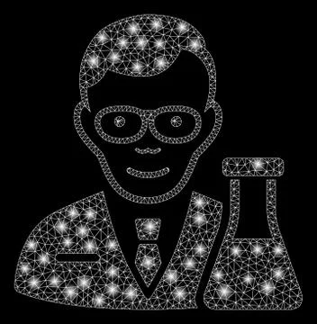Flare Mesh 2D Chemist with Flare Spots Stock Illustration