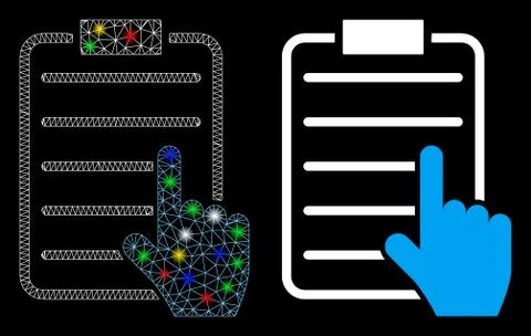 Flare Mesh 2D Choose Page Items Icon with Flare Spots Ilustração Stock