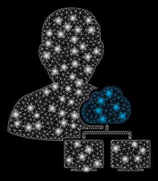 Flare Mesh 2D Cloud Administrator with Flare Spots イラスト素材