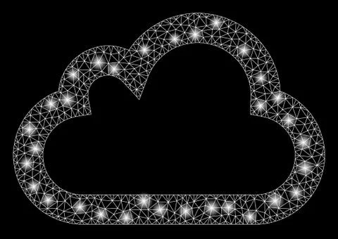 Flare Mesh 2D Cloud with Flare Spots Stock Illustration