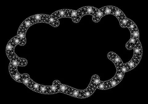 Flare Mesh 2D Cloud with Flare Spots 스톡 일러스트