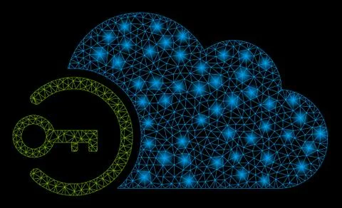 Flare Mesh 2D Cloud Login with Flare Spots イラスト素材