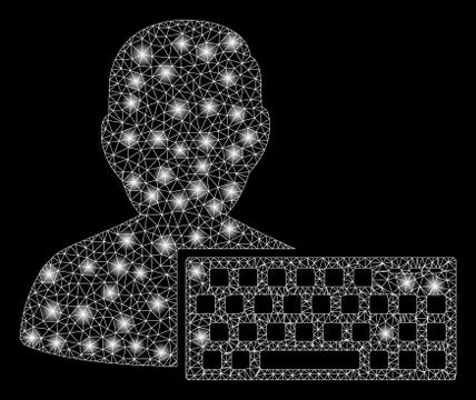 Flare Mesh 2D Coder with Flare Spots Stock Illustration