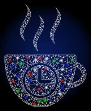 Flare Mesh 2D Coffee Time with Flare Spots Illustrazione stock