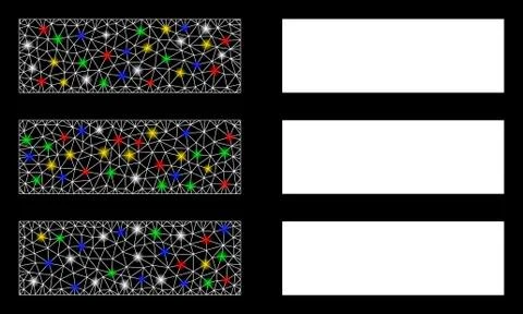 Flare Mesh 2D Database Icon with Flash Spots Stockillustratie