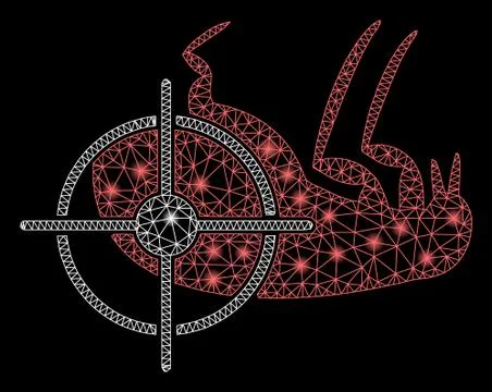 Flare Mesh 2D Dead Flea with Flare Spots Illustrazione stock