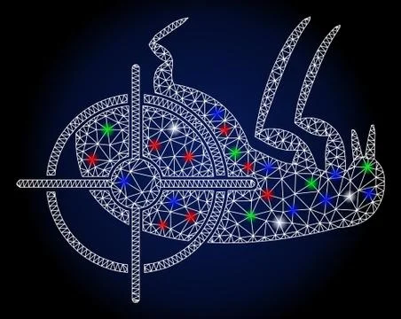 Flare Mesh 2D Dead Flea with Flare Spots Stock Illustration