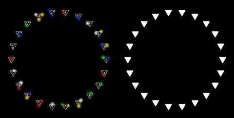 Flare Mesh 2D Dotted Circle Icon with Flare Spots Stockillustratie