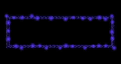 Flare Mesh 2D Double Rectangle Frame with Flare Spots イラスト素材