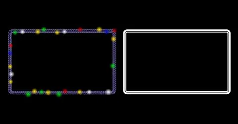 Flare Mesh 2D Double Rounded Rectangle Frame Icon with Flare Spots Stockillustratie