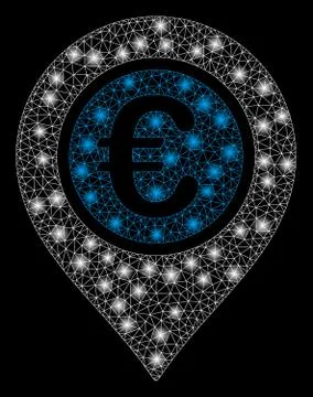 Flare Mesh 2D Euro Pointer with Flash Spots Stock Illustration