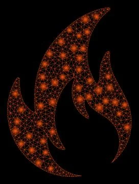 Flare Mesh 2D Flame with Flare Spots Illustrazione stock