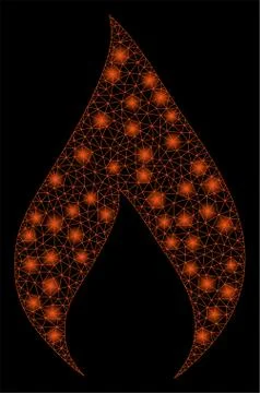 Flare Mesh 2D Flame with Flare Spots Stock Illustration