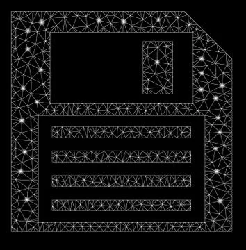 Flare Mesh 2D Floppy Disk with Flare Spots 스톡 일러스트