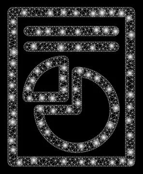 Flare Mesh 2D Graph Page with Flare Spots Illustrazione stock