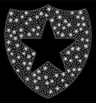 Flare Mesh 2D Guard Shield with Flare Spots Stock Illustration