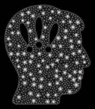 Flare Mesh 2D Head Problems with Flare Spots Stock Illustration