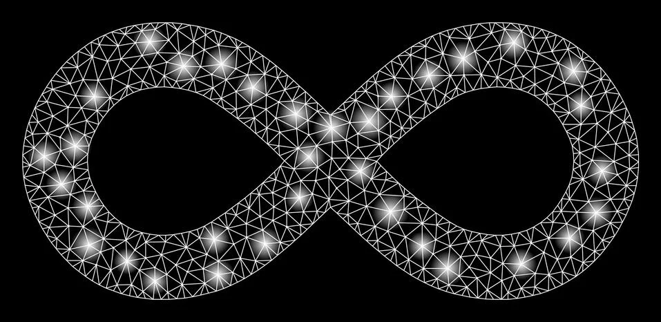 Flare Mesh 2D Infinity with Flare Spots Stock Illustration