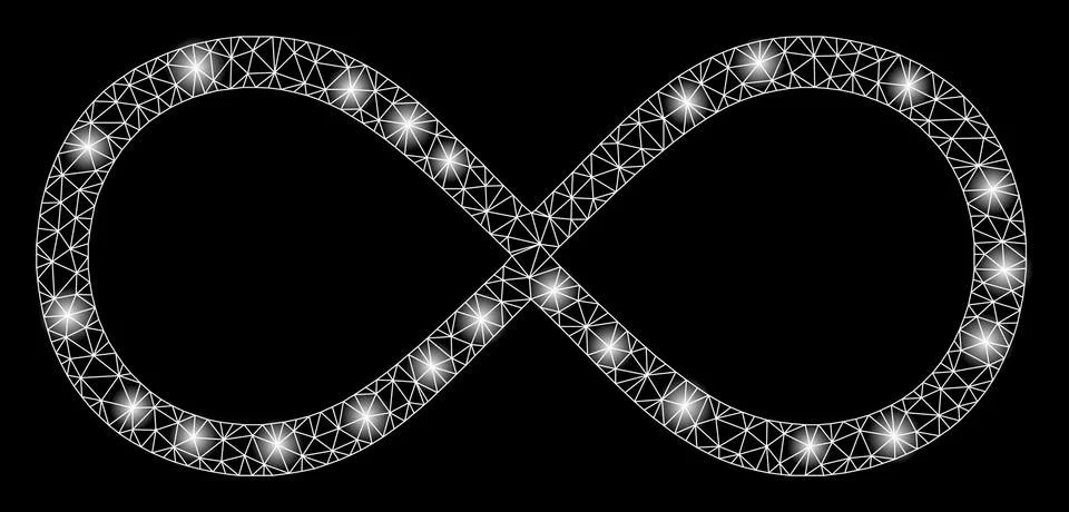 Flare Mesh 2D Infinity with Flare Spots Stock Illustration