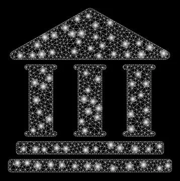 Flare Mesh 2D Library Building with Flare Spots Ilustración de archivo