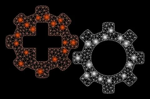 Flare Mesh 2D Medical Process with Flare Spots Illustrazione stock