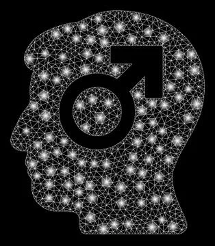 Flare Mesh 2D Mind Potency with Flare Spots Stock Illustration