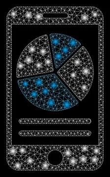 Flare Mesh 2D Mobile Report with Flare Spots 库存插图