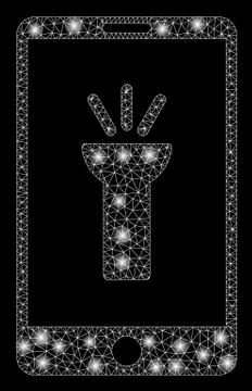 Flare Mesh 2D Mobile Torch App with Flare Spots 스톡 일러스트