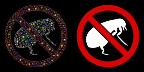 Flare Mesh 2D No Flea Icon with Flare Spots Stock Illustration