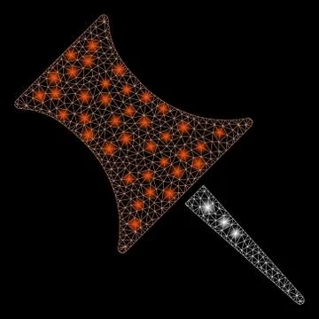 Flare Mesh 2D Pin with Flare Spots 스톡 일러스트