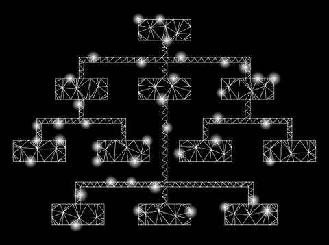 Flare Mesh 2D Program Tree with Flare Spots Stock Illustration