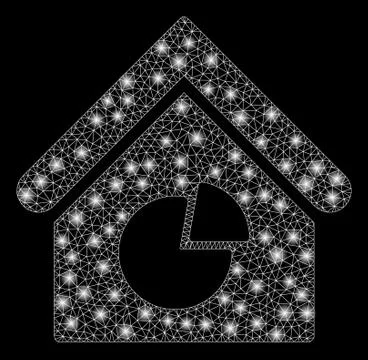 Flare Mesh 2D Realty Pie Chart with Flare Spots Ilustración de archivo