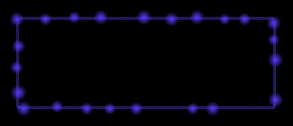Flare Mesh 2D Rounded Rectangle Frame with Flare Spots イラスト素材